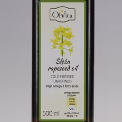 Rapeseed oil cold-pressed and crude Ol'Vita 500 ml