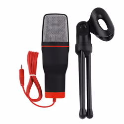 Varr Gaming Microphone with Tripod Stand, 3.5mm jack connetion, Black, Cable 1.8m