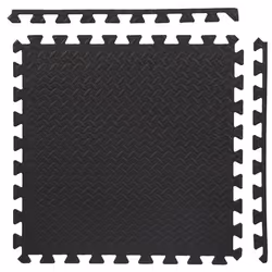 HMS Fitness MP12, General purpose exercise mat, Black, Ethylene-Vinyl Acetate (EVA), 600 mm, 600 mm, 1.2 cm