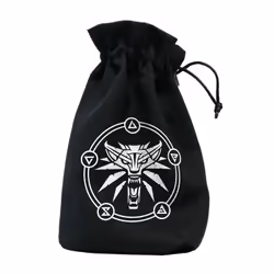Q-workshop The Witcher Dice Pouch. Geralt - School of the Wolf, Dice pouch, Black, White, Any gender, The Witcher, 95 mm, 135 ...