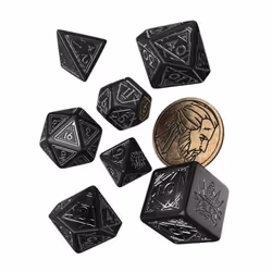 Q-workshop Witcher Dice Set, Dice set, Black, Silver, 8 pc(s)