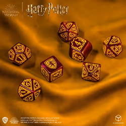 Q-workshop Harry Potter. Gryffindor Modern Dice Set - Red