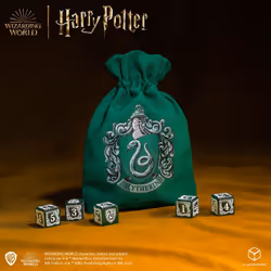 Q-workshop Harry Potter. Slytherin Dice & Pouch