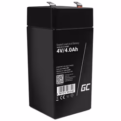 Green Cell AGM37, 4000 mAh, Sealed Lead Acid (VRLA), 4 V, Black