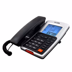 MaxCom KXT709, Analog telephone, Speakerphone, Caller ID, Black, White