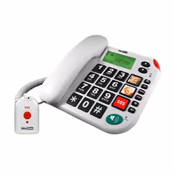 MaxCom KXT481 SOS, Analog telephone, Wired handset, Speakerphone, Caller ID, White