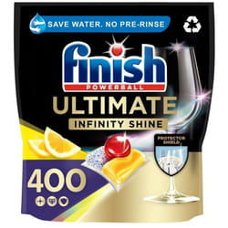 Finish Ultimate Infinity Shine Dishwasher Tablets Lemon Total 400 Bulk, 4x100