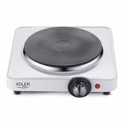 Adler AD 6503, White, Countertop, Sealed plate, Enamelled, 1 zone(s), 1 zone(s)