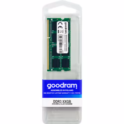 Goodram 4GB DDR3 PC3-12800, 4 GB, 1 x 4 GB, DDR3, 1600 MHz, 204-pin SO-DIMM, Green