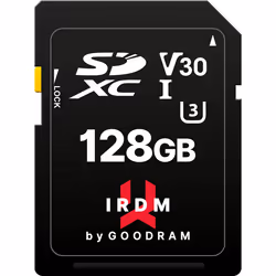Goodram IRDM, 128 GB, SDXC, UHS-I, 100 MB/s, 70 MB/s, Class 3 (U3)