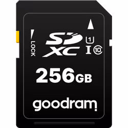 Goodram S1A0, 256 GB, SDXC, Class 10, UHS-I, 100 MB/s, 10 MB/s