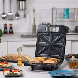 Zelmer ZSM7400 sandwich maker 1400 W Black, Steel