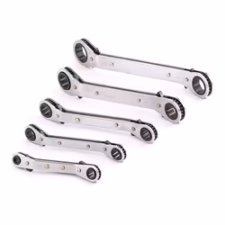 ENERGY NE00063 Ratchet Double Ring Spanner Set 6x8, 10x12, 11x13, 14x17, 19x21 mm 5 with ratchet function