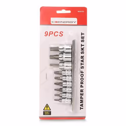 Socket set; ENERGY; 9 Torx-TR 1/4, 3/8