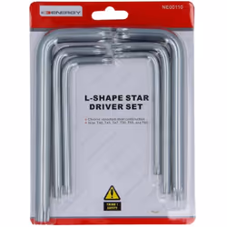 ENERGY NE00110 Angled Screwdriver Set T40, T45, T47, T50, T55, T60 6