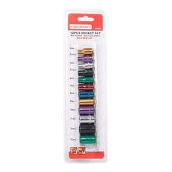ENERGY NE00284 Socket set 12 Hexagon 1/4", 1/4