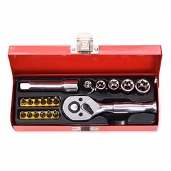 ENERGY NE00338 Socket set 20 Male Torx, Phillips-head (PH), Torx-TR 3/8", 3/8 with ratchet function