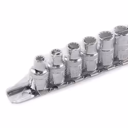 ENERGY NE00345 Socket set 18 Spline Spline Chrome Vanadium Steel 3/8", 3/8