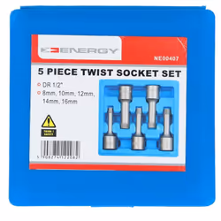 ENERGY NE00407 Bolt Extractor Set 5 8, 10, 12, 14, 16 mm