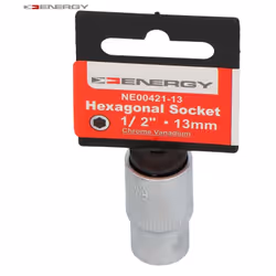 ENERGY NE00421-13 Socket 13 mm Chrome Vanadium Steel Hexagon