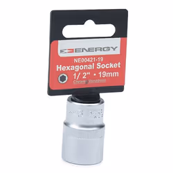 Socket; ENERGY; 19 mm Chrome Vanadium Steel Hexagon