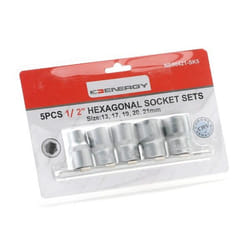 ENERGY NE00421-SK5 Socket set 5 Hexagon Chrome Vanadium Steel 1/2