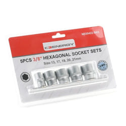 ENERGY NE00422-SK5 Socket set 5 Hexagon Chrome Vanadium Steel 3/8