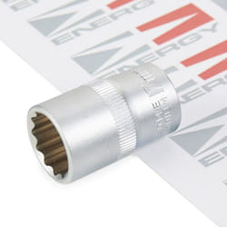 ENERGY NE00423-17 Socket 17 mm Chrome Vanadium Steel Double Hexagon