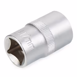 ENERGY NE00423-17 Socket 17 mm Chrome Vanadium Steel Double Hexagon