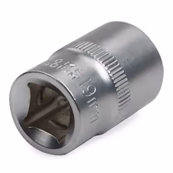 ENERGY NE00423-19 Socket 19 mm Chrome Vanadium Steel Double Hexagon