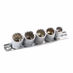 ENERGY NE00424-SK5 Socket set 5 Double Hexagon Chrome Vanadium Steel 3/8