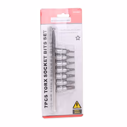 Socket set; ENERGY; 7 Torx-TR Chrome Vanadium Steel 1/4