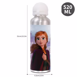 Disney Frozen Aluminium Bottle Water Drinks Children Character Silver