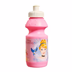 Disney Princess Pink Plastic Sports Cap Water Drinks Bottle