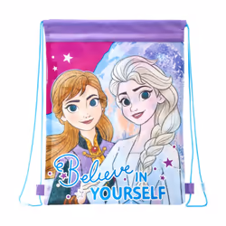 Frozen Kids Drawstring Sports Gym School Bag Lightweight Multicolour