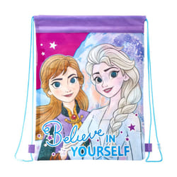 Frozen Kids Drawstring Sports Gym School Bag Lightweight Multicolour