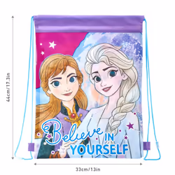 Frozen Kids Drawstring Sports Gym School Bag Lightweight Multicolour
