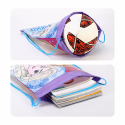 Frozen Kids Drawstring Sports Gym School Bag Lightweight Multicolour
