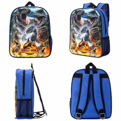 Jurassic World Kids Backpack Rucksack Bag with side mesh pocket