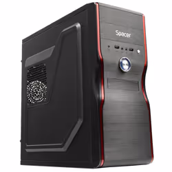 SPACER SPC-MERCURY, Midi Tower, PC, Black, ATX, Activity, Power, 13 cm