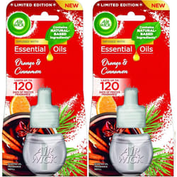 2 X Air Wick Electrical Plugin Oil Refills - Orange & Cinnamon