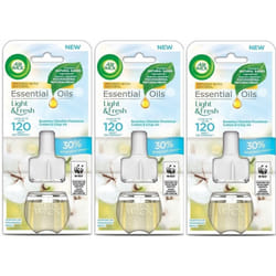3 X Air Wick Electrical Plugin Oil Refills - Cotton & Crisp Air