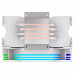 Aqirys AQRYS_URANUSW computer cooling system Computer case, Processor Air cooler 12 cm White 1 pc(s)