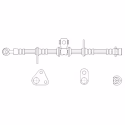 Brake Hose; K&K; 692 M10x1; for HONDA; BH1133, 01465SS0010, 46411SS0003