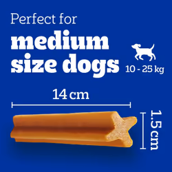 DentaStix - Daily Dental chews for medium Dogs (10-25 kg) , 28 Pedigree Dentastix sticks (Pack of 4)