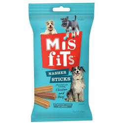 Misfits Nasher Sticks Medium Dog Treats With Chicken & Beef 10x175g