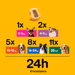 Pedigree Tasty Bites Dog Treats Chewy Slices With Beef 8x155g