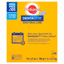 Pedigree Dentastix Dental Dog Treats Medium Dog 105 Dog Chews Teeth Cleaning - Additional view 9