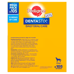 Pedigree Dentastix Dental Dog Treats Large Dog 105 Dog Chews Oral Teeth Cleaning - Additional view 9