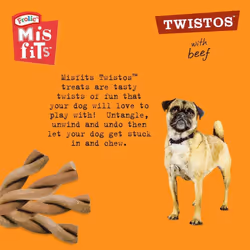Misfits Twistos - Dog Treats with Beef, 18x105g